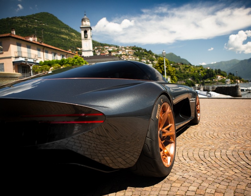 전기차 기반의 GT(Gran Turismo) 콘셉트카 '에센시아 콘셉트' 후면부.(사진=제네시스)