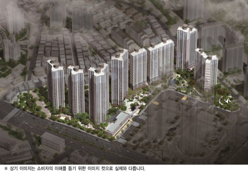 의왕 더샵캐슬 조감도.(사진=포스코건설)