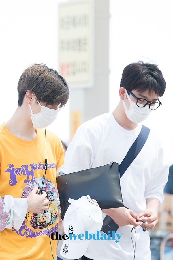 갓세븐(GOT7) 마크-진영, 인천국제공항 출국 현장
