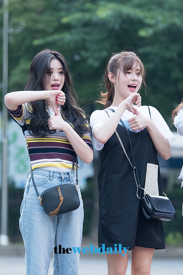 (여자)아이들 수진-미연, KBS '뮤직뱅크' 출근길