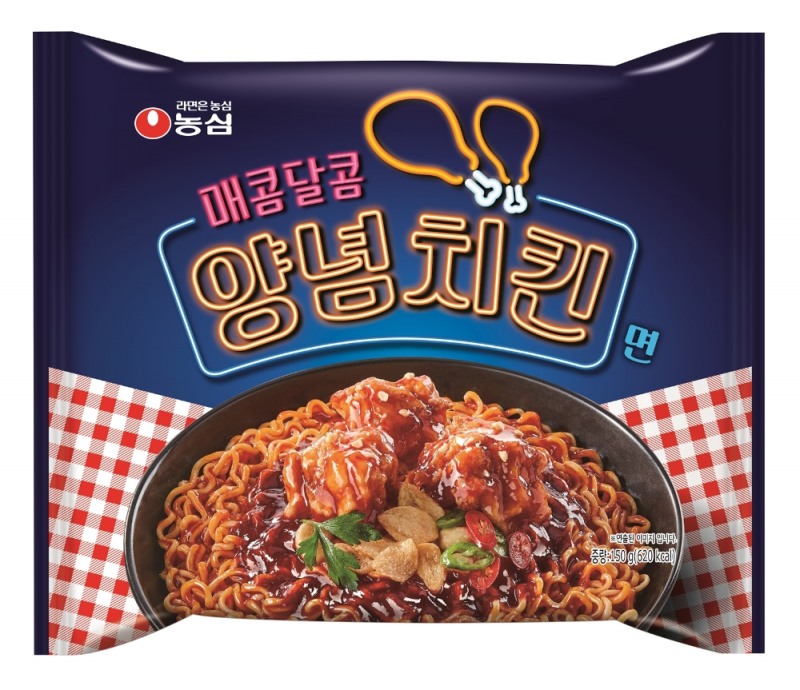 농심 양념치킨면, 용기면에 이어 봉지면 출시