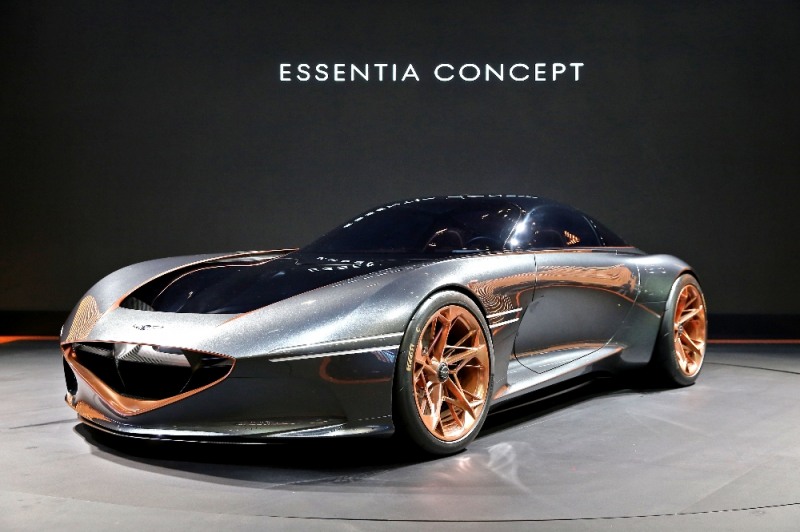 ‘2018 부산모터쇼’에서 아시아 최초로 공개된 ‘에센시아 콘셉트(Essentia Concept)’.(사진=제네시스)
