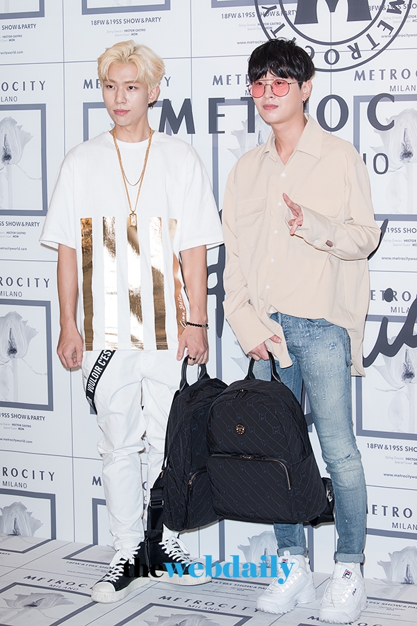 제국의아이들 케빈-하민우, '메트로시티 18FW & 19SS 쇼 & 파티' 현장