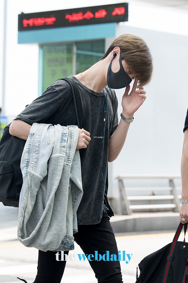 갓세븐(GOT7) 마크, 인천국제공항 출국 현장