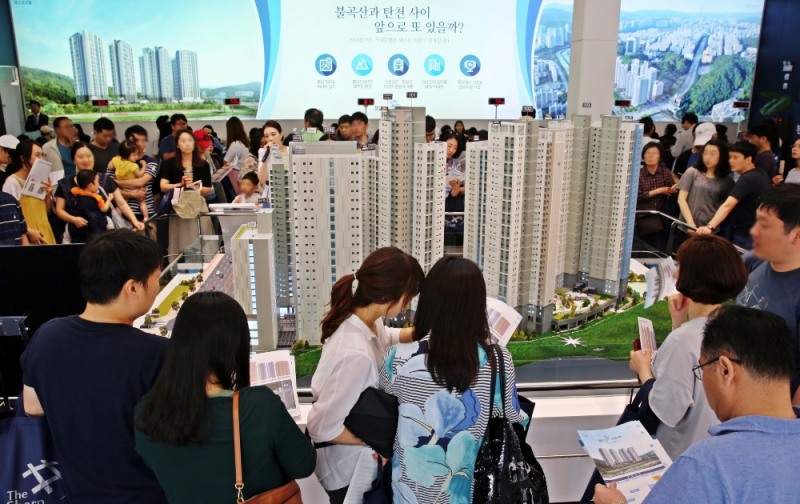 분당 더샵 파크리버 모델하우스 내부 모습.(사진=포스코건설)