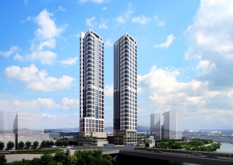 우정지역주택조합 주상복합사업 투시도.(사진=반도건설)