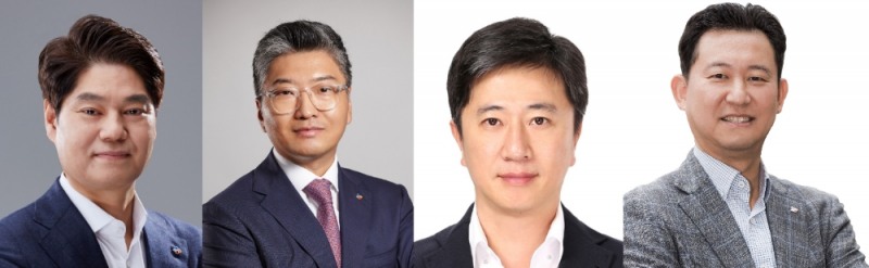 좌부터) 허민회 CJ ENM 대표이사, 허민호 CJ ENM 오쇼핑부문 대표, 구창근 CJ올리브네트웍스 올리브영 부문 대표, 구창근 CJ올리브네트웍스 올리브영 부문 대표