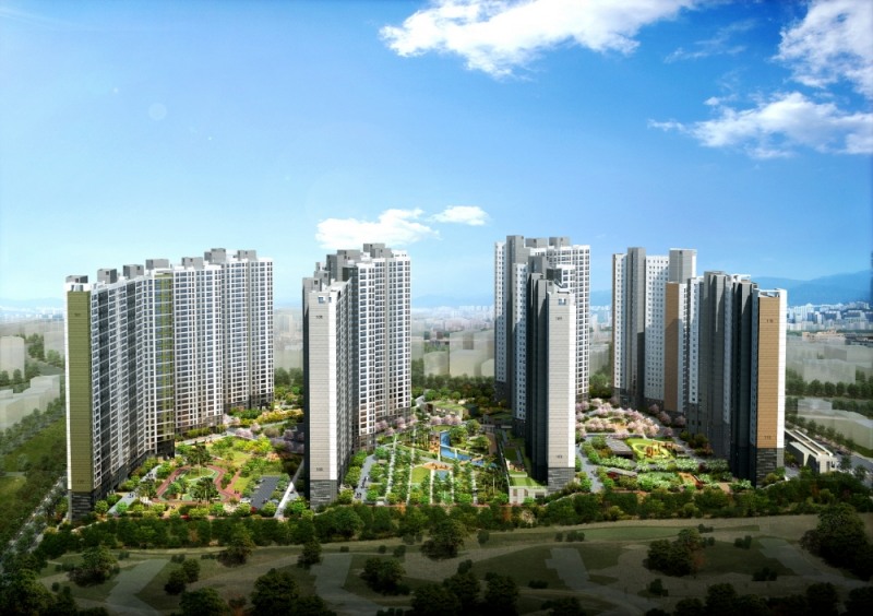 로열파크 씨티 장성 푸르지오 조감도.(사진=DK도시개발)