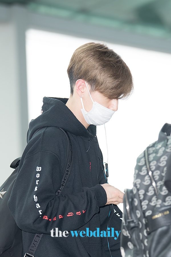 갓세븐(GOT7) 마크, 인천국제공항 출국 현장