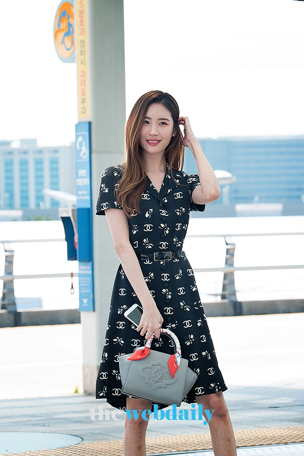 선미, 인천국제공항 출국 현장