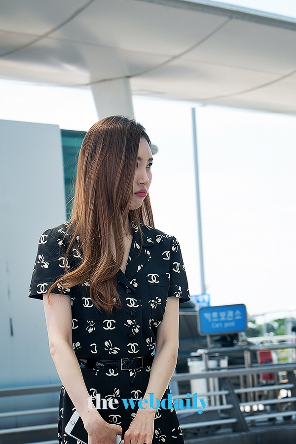 선미, 인천국제공항 출국 현장