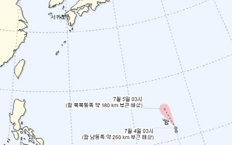 '태풍 마리아', 서서히 형태 갖추나....서태평양서 다소 큰 바람형태