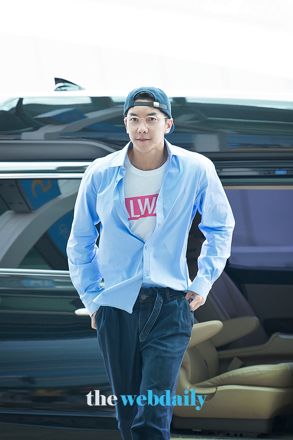 이승기, 인천국제공항 출국 현장