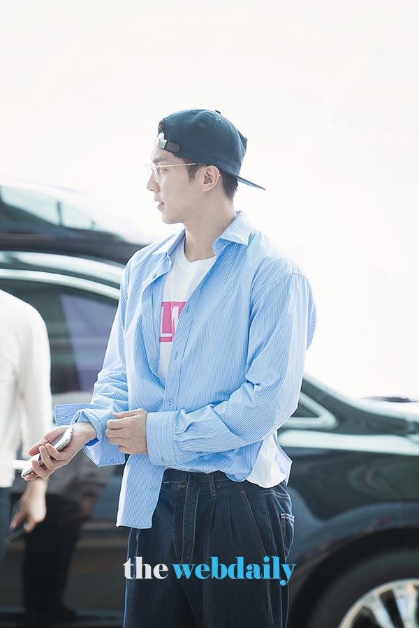 이승기, 인천국제공항 출국 현장