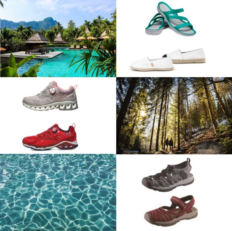 컴포터블·아쿠아·트레킹…휴양지 따라 바뀌는 기능성 슈즈