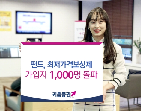키움증권이 자사가 실시하는 펀드 최저가격보상제의 가입자가 1000명을 돌파했다고 12일 밝혔다. (사진=키움증권)