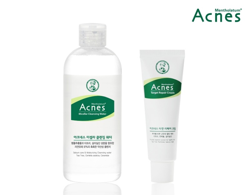 아크네스 ‘미셀라 클렌징 워터’, ‘타겟 리페어 크림’ 출시