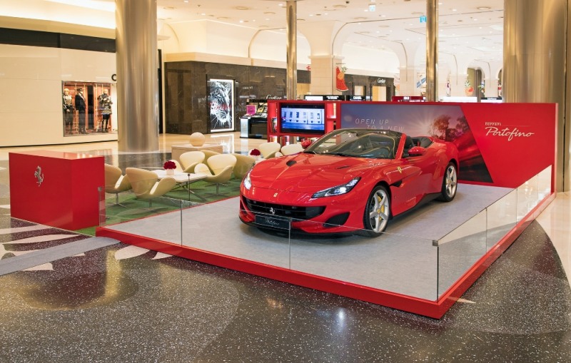 페라리 포르토피노 팝업 전시.(사진=FMK)