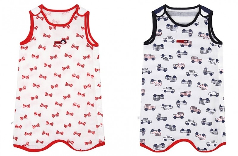 (좌)알로앤루 ‘보니거즈 여아 수면조끼’, (우)알로앤루 ‘헤이거즈 남아 수면조끼’