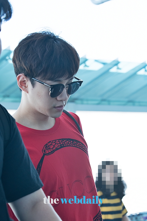 2PM 준호, 인천국제공항 출국 현장