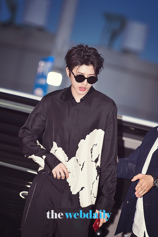 차이쉬쿤, 인천국제공항 출국 현장