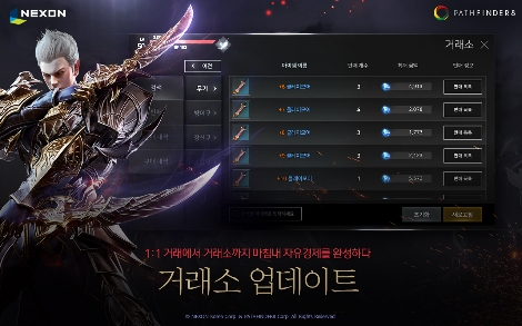 '카이저'의 거래소 업데이트 안내 이미지. (사진=넥슨)