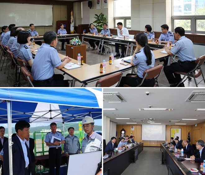 김영문 관세청장이 울산을 방문해 업무현황을 보고받고 간담회를 갖고 있다. (사진제공=울산세관)