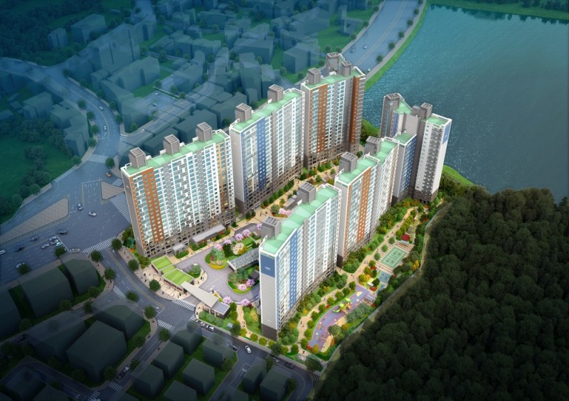 경산 선화지구 호반베르디움 조감도.(사진=호반건설산업)