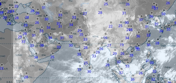 사상 최악의 폭염, 중동-아프리카 보도 높다...현재 세계날씨보니