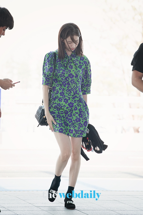 소녀시대 윤아, 인천국제공항 출국 현장