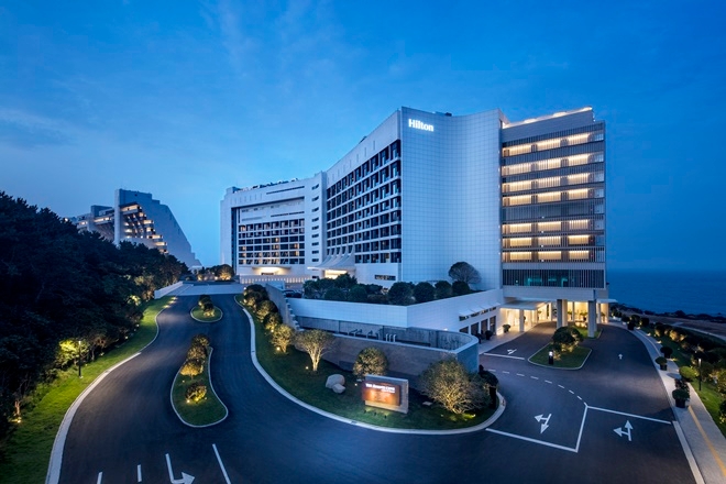 힐튼 부산 전경.