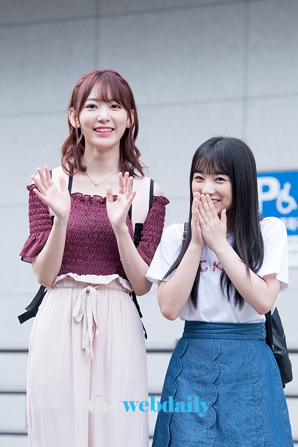 HKT48 미야와키사쿠라-야부키나코, Mnet ‘프로듀스48’출근길 현장