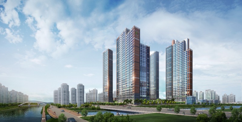 약사지구 모아엘가 센텀뷰 투시도.(사진=혜림건설)