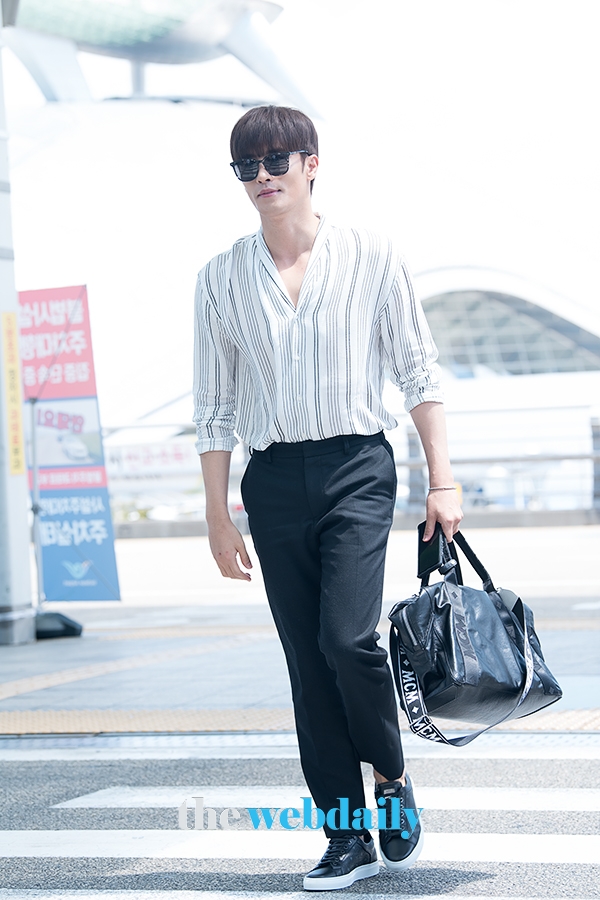 성훈, 인천국제공항 출국 현장