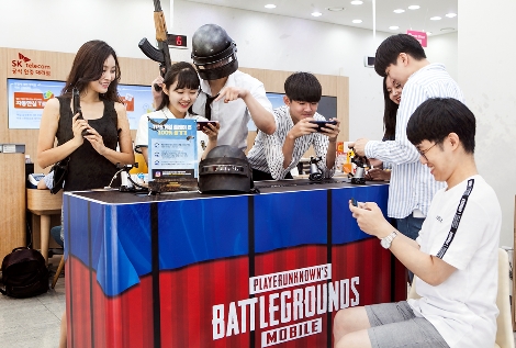 SK텔레콤이 운영하는 '노트9 X 배틀그라운드 게임 체험존' 이미지. (사진=SK텔레콤)