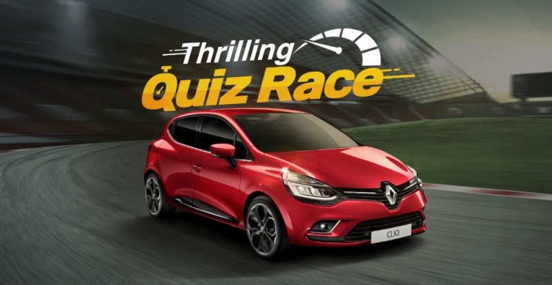 르노 클리오 스릴링 퀴즈 레이스 이벤트 포스터.(사진=르노삼성자동차)