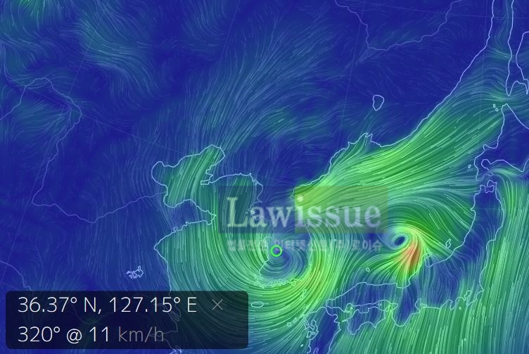 태풍위치, 솔릭 위도 36.3 경도 127.1로 북상 중...오늘 날씨에도 쏠리는 이목