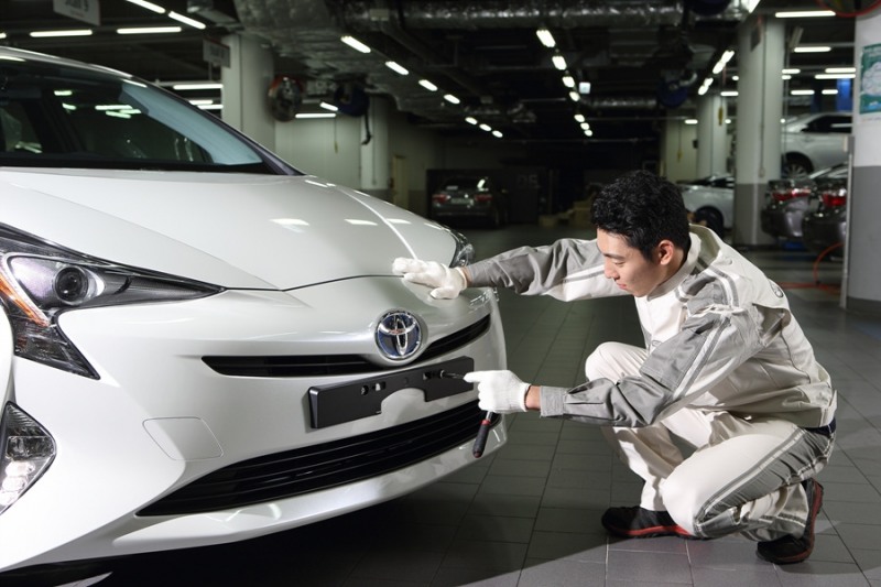 서비스 점검 모습.(사진=토요타 코리아)