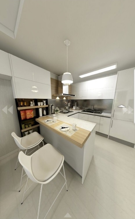 한샘리하우스 온라인 VR 모델하우스 주방.(사진= 한샘)