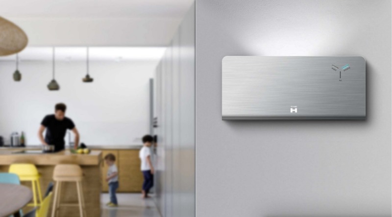 거실에 설치된 H-벨 작동 예시.(사진=현대건설)