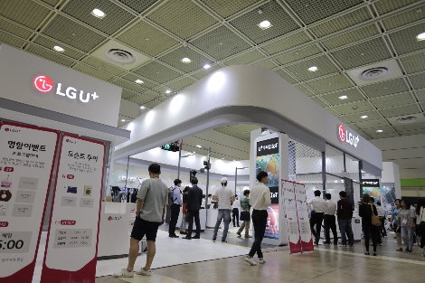 ‘2018년 사물인터넷 전시회(2018 IoT Korea)’ 내 LG유플러스 전시관 이미지. (사진=LG유플러스)