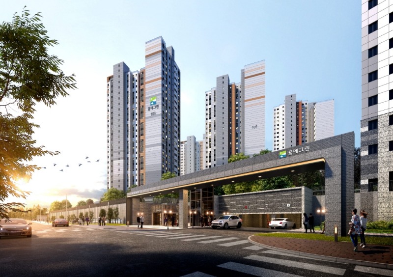 거제 장평 꿈에그린 투시도.(사진=한화건설)