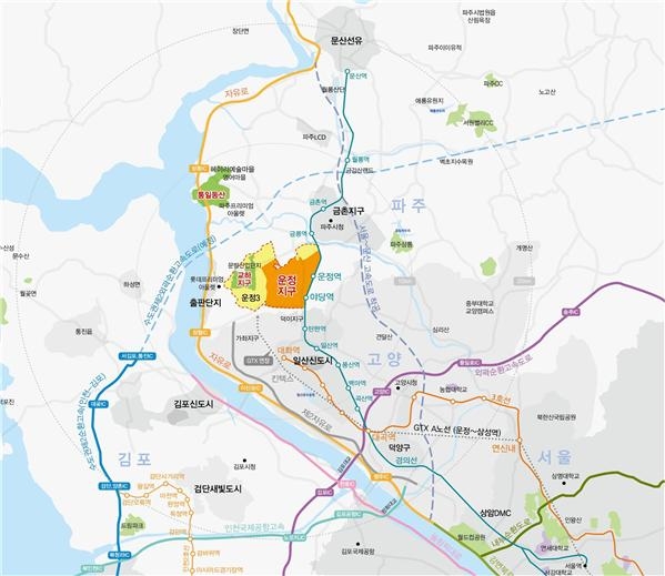 파주운정신도시 위치도.(사진=LH)