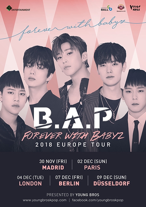 B.A.P, 유럽 투어 ‘FOREVER WITH BABYZ’ 개최