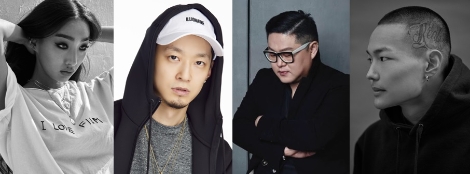 '블레이드 & 소울 레볼루션' 광고모델 이미지 - 왼쪽부터 문가비, 더 콰이엇, 정윤기, 송진영. (사진=넷마블)