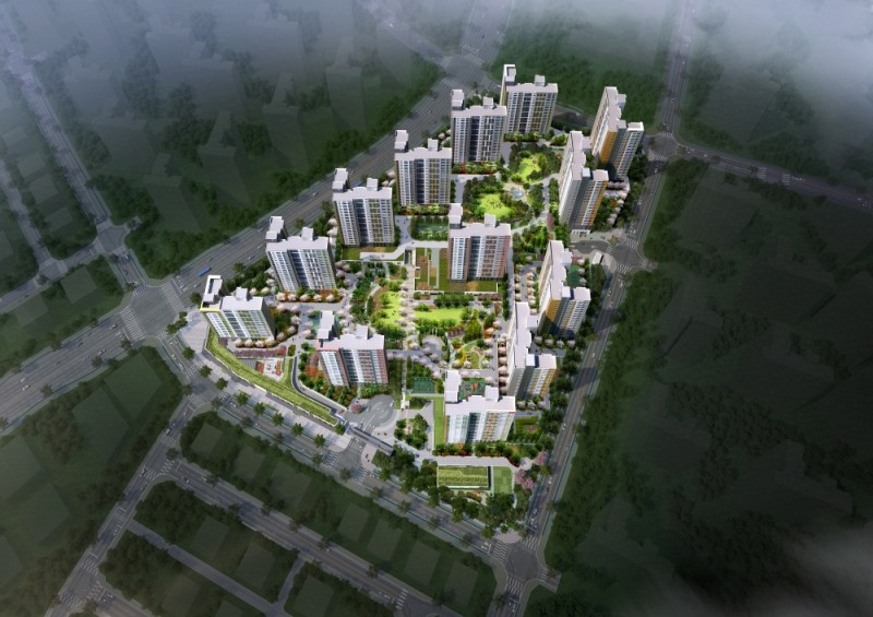 검단 금호어울림 센트럴 조감도.(사진=금호건설)