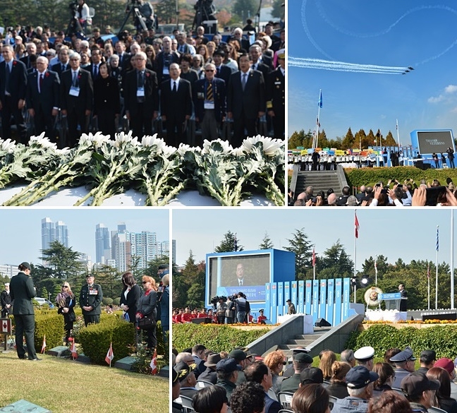 11일 부산UN기념공원에서 턴투워드 부산 행사를 갖고 있다.(사진제공=부산시)