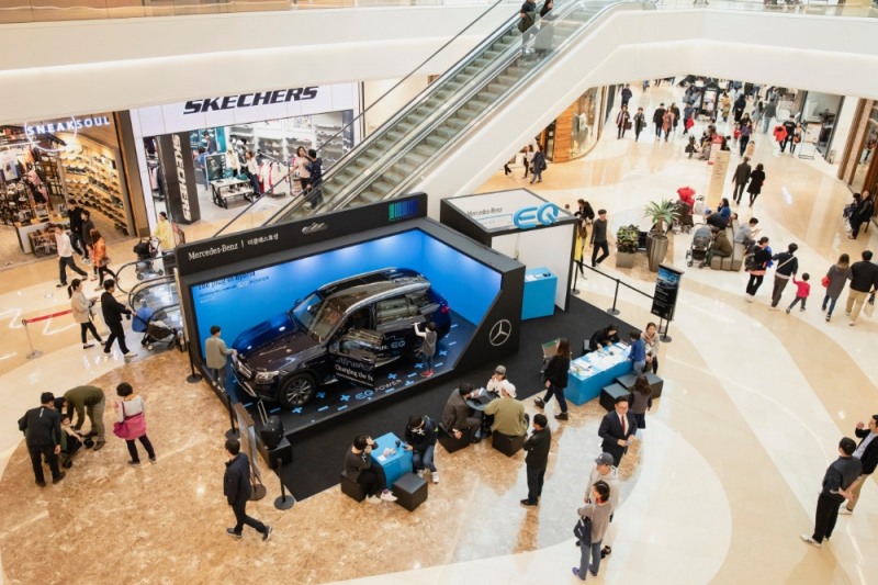 더클래스 효성 ‘스타필드 하남 EQ 시승 및 체험 캠페인’ 모습.(사진=더클래스 효성)