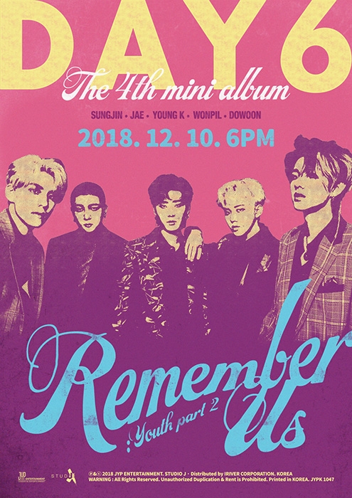 DAY6, 12월 10일 미니 4집 앨범으로 컴백