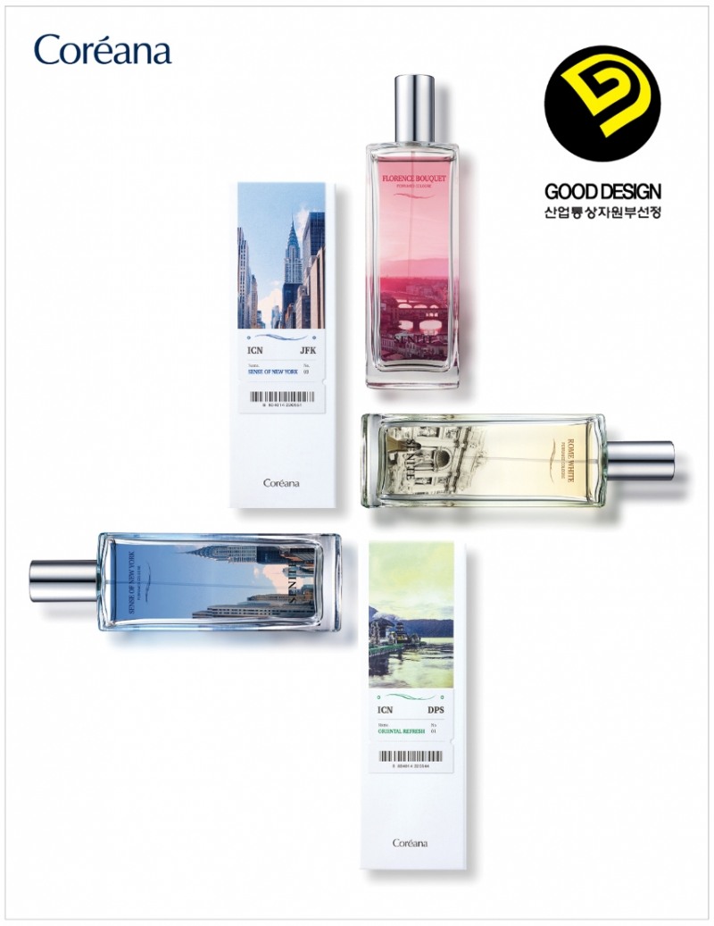 ‘세니떼 퍼퓸드 코롱’ ‘2018 굿디자인(GOOD DESIGN)' 선정 이미지. (사진= 코리아나화장품)